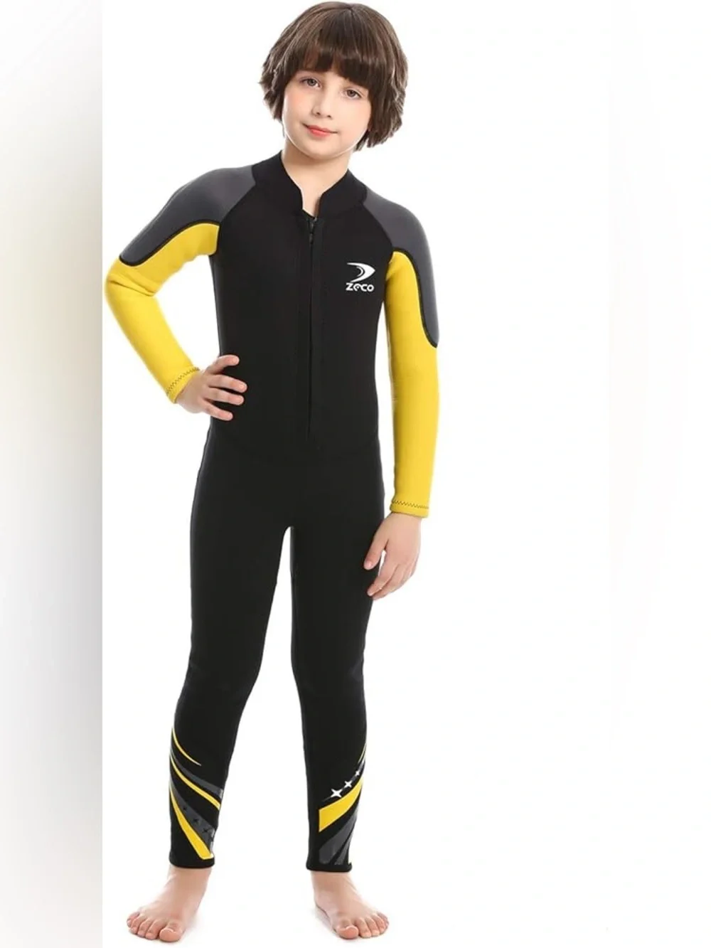 ZCCO Kids Wetsuit 2.5mm Neoprene Diving Full Body Long Sleeve One Piece Wet Suit